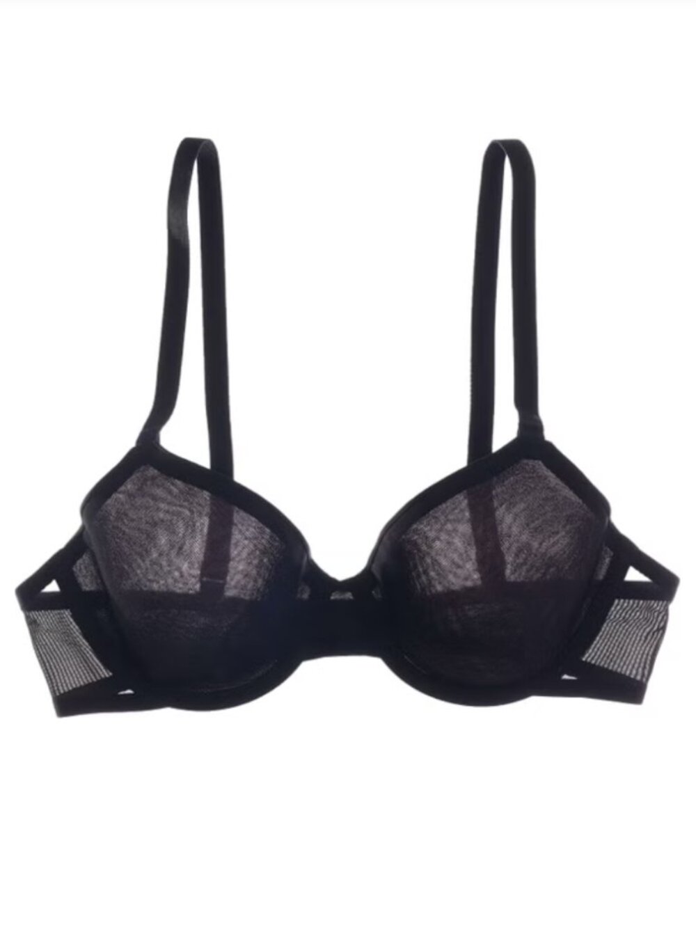 CUUP The Demi Black Semi Sheer Mesh Bra 44E